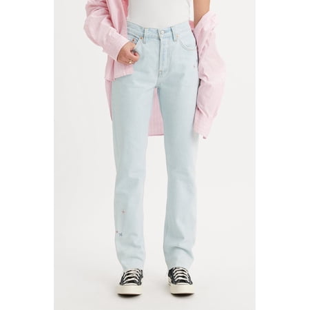 Levi's LIGHT INDIGO Women's 501 Originals High Rise Staight Leg Jeans, US 27