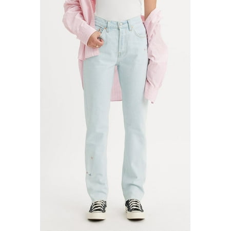 Levi's LIGHT INDIGO Women's 501 Originals High Rise Staight Leg Jeans, US 27
