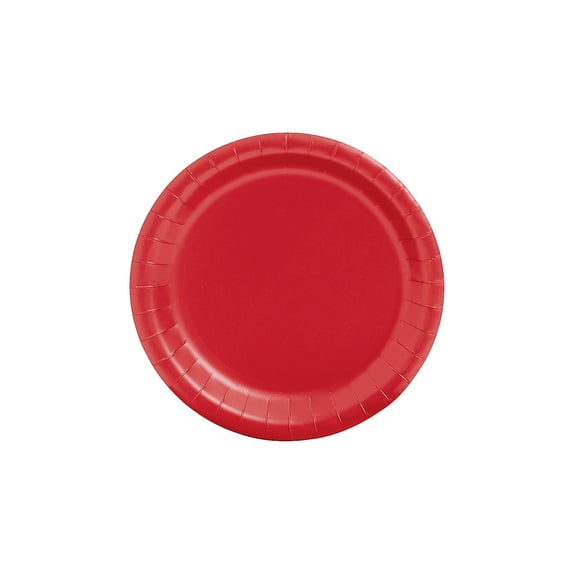 Red 7" Paper Plates 24Pc - Party Supplies - 24 Pieces