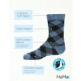 thumbnail image 3 of MeMoi Boys Argyle Cotton-Rich Fine-Gauge Crew Sock - Boys - Male, 7-8, Denim Heather, 3 of 12