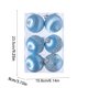 thumbnail image 3 of Juego de adornos de bolas de Navidad antiguas | Decoraciones colgantes navideñas | Material PVC | 3.15 pulgadas de diámetro | Acabado brillante mate con purpurina | Paquete de 6 | Multicolor, 3 of 6