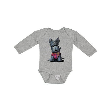 

Inktastic Scottie Dog in Plaid Gift Baby Boy or Baby Girl Long Sleeve Bodysuit