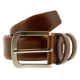 thumbnail image 1 of Romeo Gigli C855/35S Brown Leather Adjustable Mens Belt, 1 of 5