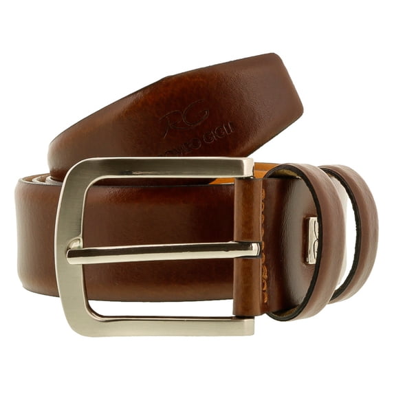 Romeo Gigli C855/35S Brown Leather Adjustable Mens Belt