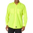 thumbnail image 1 of Red Kap Men's Enhanced Visibility Work Shirt , Fluorescent Yellow/Green,  Long Sleeve Large, 1 of 5