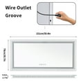thumbnail image 6 of LUVODI Large LED Anti-Fog Bathroom Mirror 59x31in RGB Backlight Dimmable Makeup Mirror Square, 6 of 11