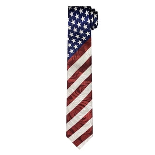 Men's White/Red/Blue American Flag Bowtie-Men's Neck Ties - Mens Dress Tie - Trendy Mens Ties main image 1