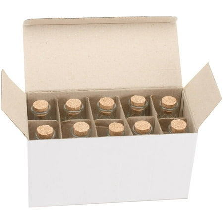 - Mini Glass Bottles with Cork, 50ml, 10pk, 4