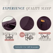 Elegant Comfort 1500 Series King Purple Smart Sheet Set with Pockets
