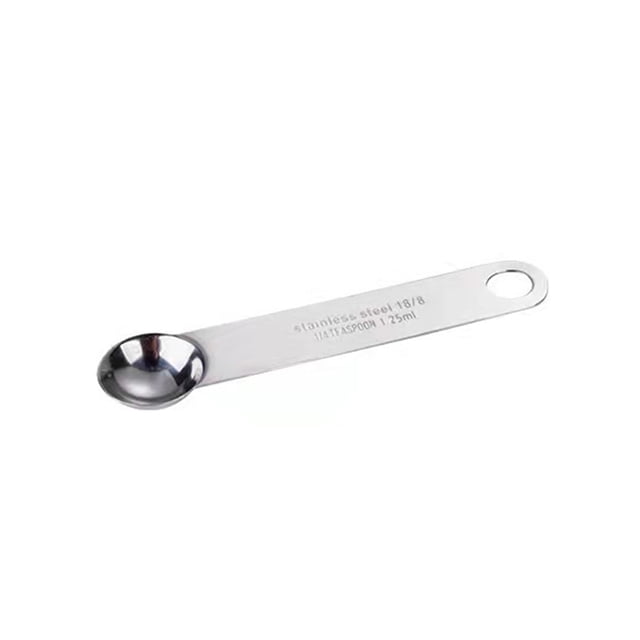1Pc Measuring Spoon Polished Surface Rustproof Corrosion Resistant Food Grade with Scale Mark Comfortable Grip Powder Measuring Tablespoon Kitchen Supplies