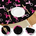 thumbnail image 4 of Breast Cancer Round Fitted Tablecloth with Elastic Edge,Dining Table Cover Waterproof,Outdoor Round Tablecloth for Camping,Dining,Indoor and Outdoor, 4 of 7