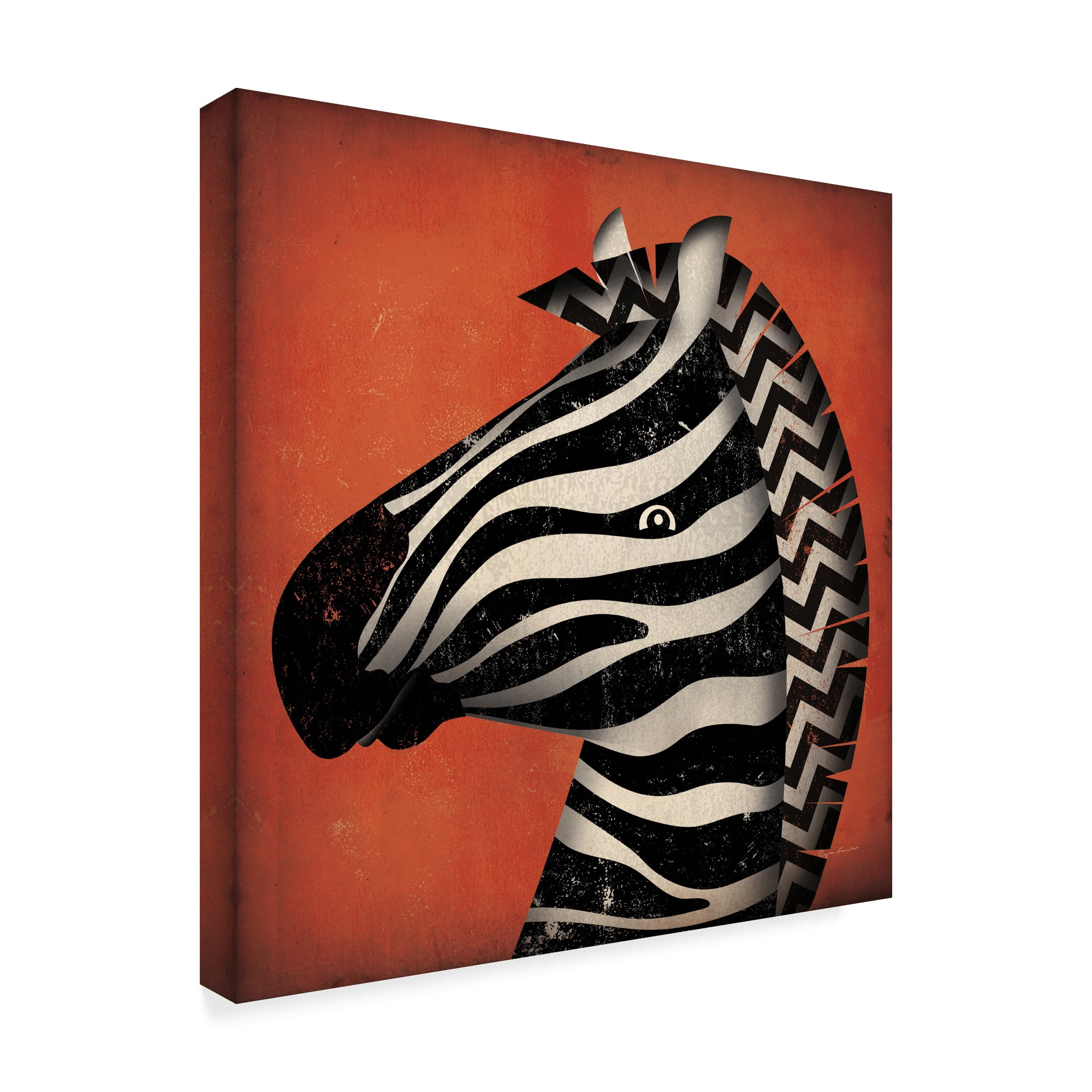 Trademark Fine Art 'Zebra Wow' Canvas Art by Ryan Fowler
