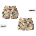 thumbnail image 5 of Xecao Tropical Leaves Flower Print Workout Shorts for Women Soft Smooth Gym Yoga Scrunch Active Tennis Workout Running Shorts, 5 of 9