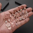 thumbnail image 5 of Piercing Stars Belly Button Ring Set Stainless Steel Belly Button Jewelry with Banana Crystal Rhinestone, 5 of 5