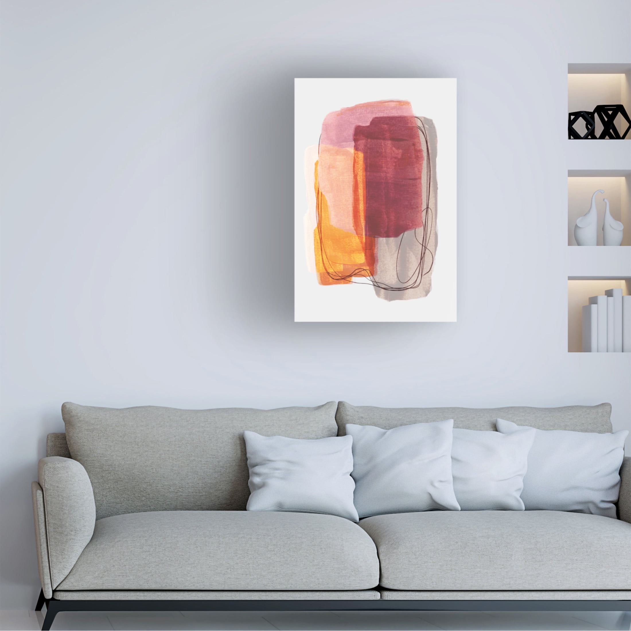 Trademark Fine Art Mareike Bohmer Abstract Brush Strokes 51 Canvas Wall Art