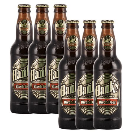 Hank's Genuine Gourmet Birch Beer, 12 fl oz Bottles – Premium Craft Soda with Rich, Robust Flavor – Authentic Northeast Recipe, Pack of 6