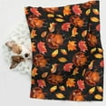 thumbnail image 6 of Yiaed Thanksgiving Turkey 1 Print Dog Blankets-Cat Blanket Washable for Couch Protection,Puppy Blanket, Soft Plush Reversible Throw Furniture Protector-Small, 6 of 8