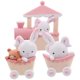 thumbnail image 4 of 1 Set 3pcs Lovely Rabbit Resin Cake Adornments Doll Cake Ornaments (Pink White), 4 of 4