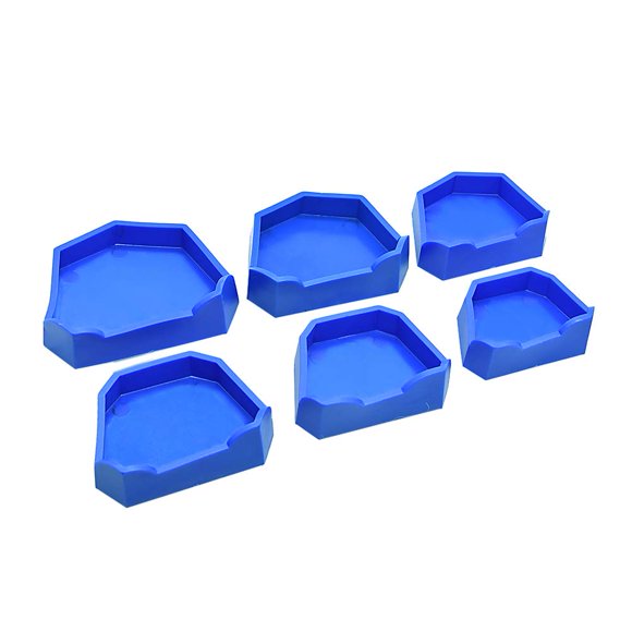Moules de Base Modèle Laboratoire Dentaire Couleur Bleue (6 Pcs/paquet)