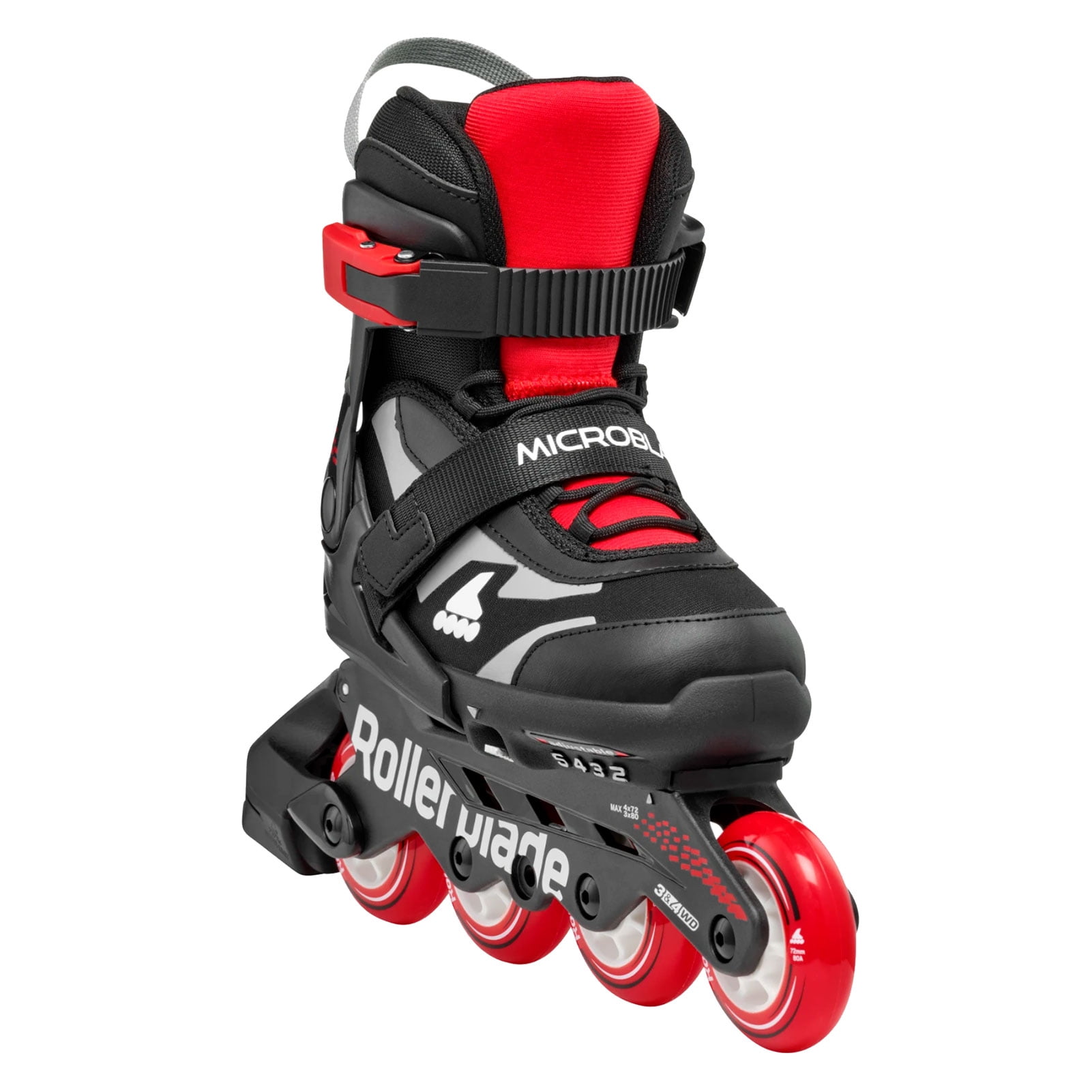 ROLLERBLADE Kids' Microblade Black/Red Skates, Size: 2-5 (86B0751530ND01-2-5)