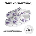 thumbnail image 6 of Daiia Orchids Flowers Print Women’s Fuzzy Slippers Memory Foam Lightweight House Shoes Cozy Loafer Flannel House Shoes-35/36, 6 of 7