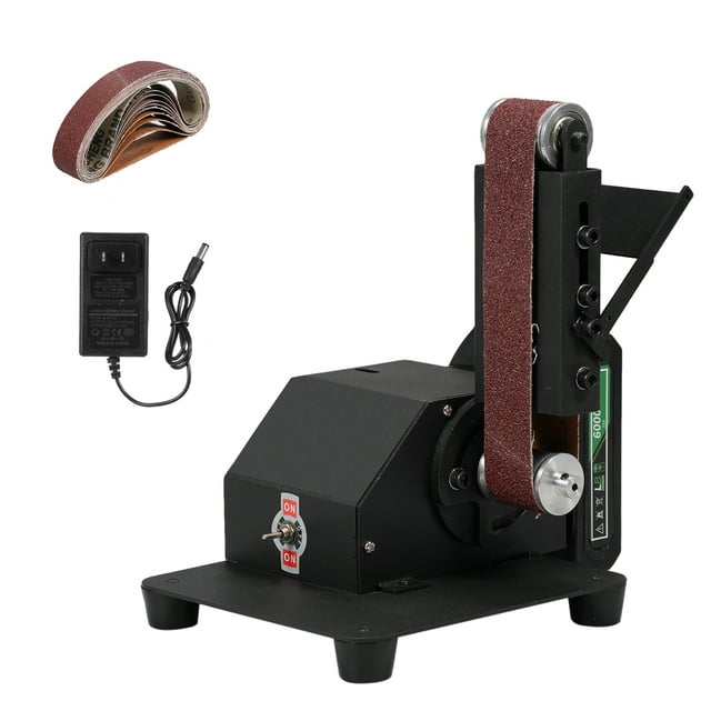 Graflsoa 250W Compact Lithium Belt Sander Kit with 1200mAh Battery, Black, US Plug, 1 Battery & Charger, Standard Model