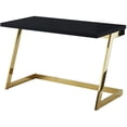 thumbnail image 1 of Posh Living Aluna Writing Desk Black and Gold, 1 of 7
