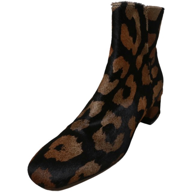 Agl Women's Lowboot Donut Black / Brown Ankle-High Fur Boot - 10M
