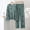 Green, variant on Womens Soft Modal Cotton V-Neck Polka Dot Pajama Set Long Sleeve Loungewear with Elastic Waist Blue,Size Free Size