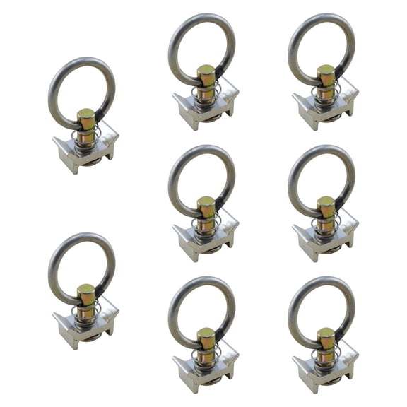 Luwecf 8Pcs Anchor Track Single Stud Fitting for Enclosed Trailers Motorcycles Silver
