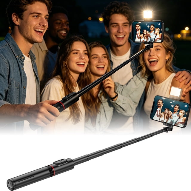 Outdor Extendable Selfie Stick Tripod With Wireless Remote And Phone Holder For Stable Hands Photography And Video Recording