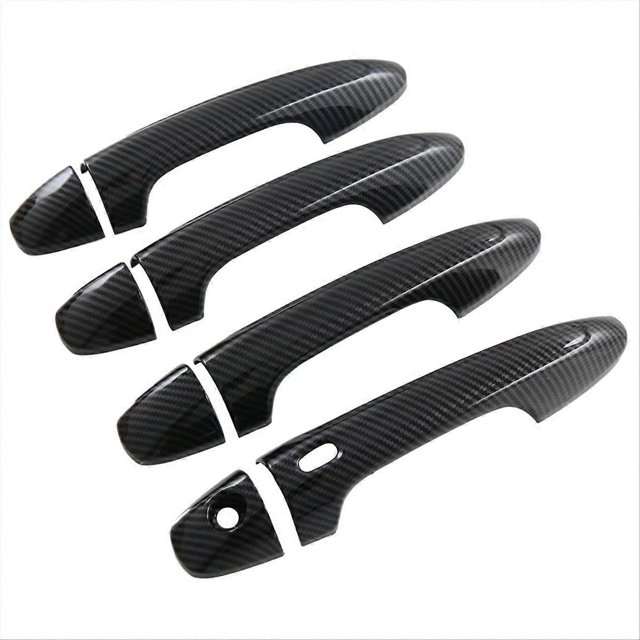 For Toyota ABS Carbon Fiber Car Door Handle Cover Trim Single Hole