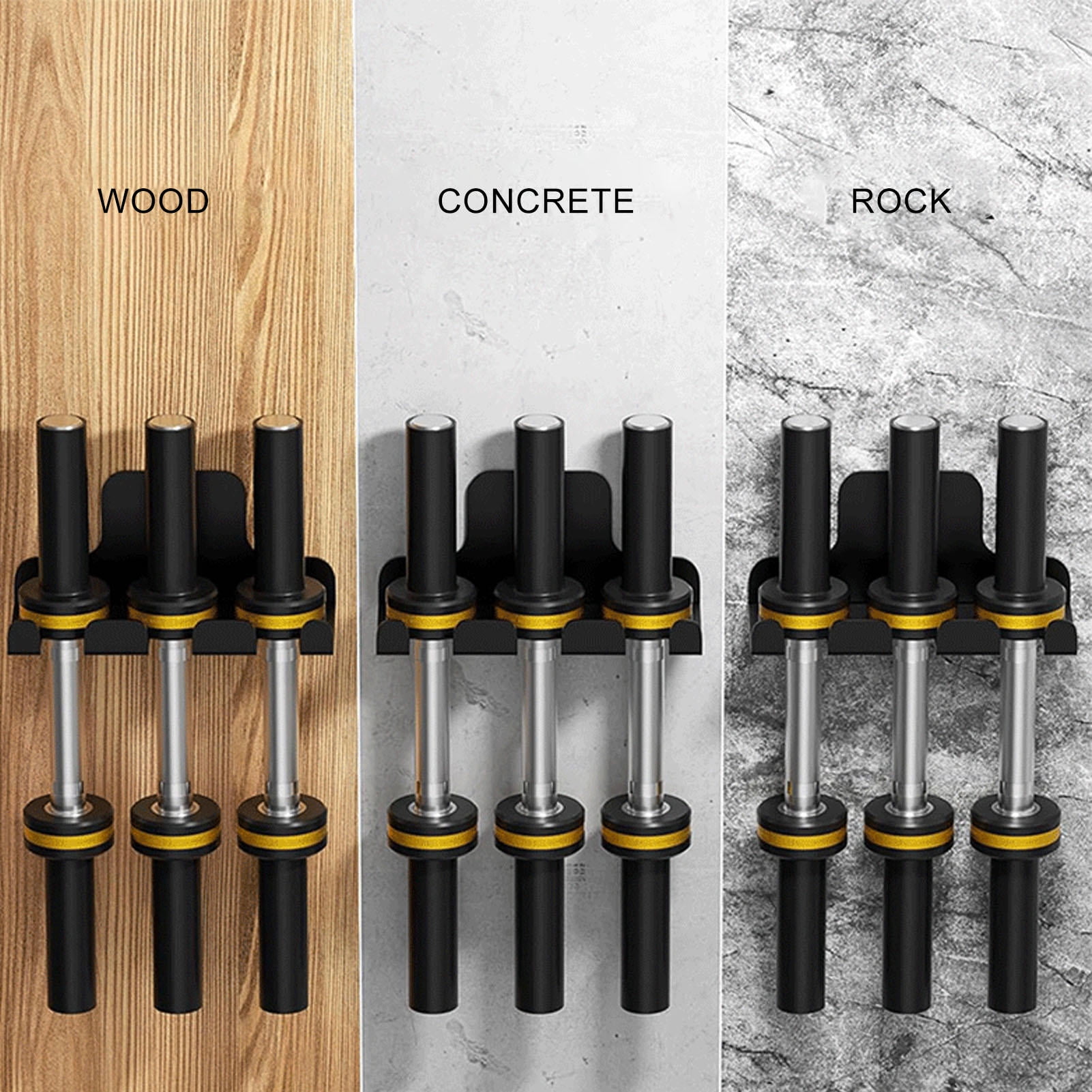 BIMZUC Heavy‑Duty Wall‑Mounted Barbell & Dumbbell Rack – Carbon Steel, Scratch‑Resistant, 32 mm Pegs, Space‑Saving Fitness Storage