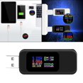 thumbnail image 3 of Medidor de potencia Probador USB Voltímetro USB Medidor Temporizador Amperímetro Monitor digital Banco Negro Cola Medidor de corriente USB, 3 of 7