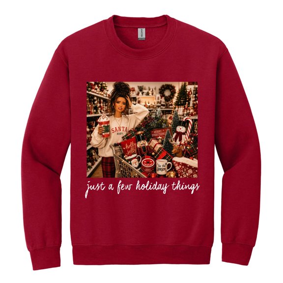 Funny Christmas Shopping Sweatshirt, Retro Holiday Shirt