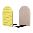 thumbnail image 2 of Susaid Cheese 1 Print Wooden Bookends Decorative Book Ends for Shelves Heavy Books Holder Organizer Non-Slip Desk Book End for Kids Room Office School 1 Pairs, 2 of 8