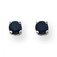 thumbnail image 1 of 14K White Gold Sapphire Earrings, 1 of 2