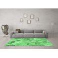 thumbnail image 3 of Ahgly Company Indoor Rectangle Patchwork Emerald Green Transitional Area Rugs, 7' x 10', 3 of 4