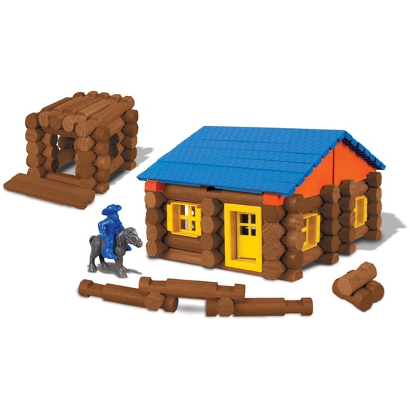 Open Box LINCOLN LOGS - Oak Creek Lodge - 137 Pieces - Ages 3 Preschool Education Toy