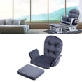 thumbnail image 3 of Elegant Gray Velvet Chair Cushion Set,  Comfortable And Warm , Chair Pads And Cushions, Rocking Chair Cushion Set Perfect for Rocking Dining And Wooden Chairs, 3 of 8