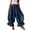 Navy, variant on Edvintorg Pants Women Elastic High Waisted Ruffle Cropped Pant Loose Baggy Harem Linen Blend Casual Trousers Women Clothes S-2XL Black