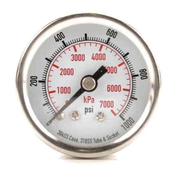 Manufacturer Varies Pressure Gauge,Test,1-1/2 In 4FMU1