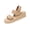 Beige, variant on Women's Platform Wedges Sandals Slingback Lightweight Low Wedge Comfortable Slip On Casual Outdoor Walking Sandals Black