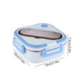 thumbnail image 3 of MORESEC Stainless Steel Lunch Box Bento Lunch Box For Adults And Students Reusable Lunch Box Insulated Lunch Containers With Spoon Chopsticks And Phone Stand Clearance, Blue, 3 of 6