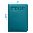 thumbnail image 4 of Teal Basic Genuine Leather RFID Passport Cover, 4 of 8