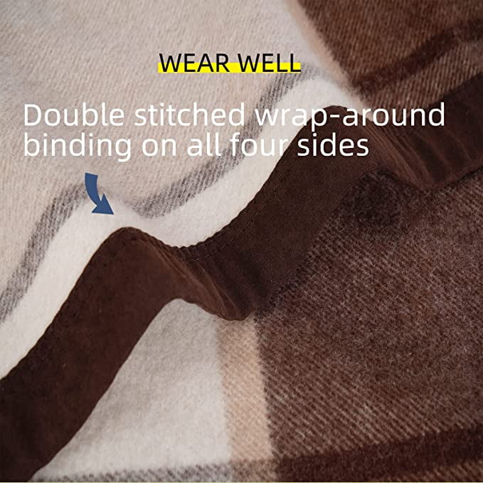 Buy YOUR MOON Wool Blanket Throw Queen Size 100 Natural Australian