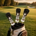 thumbnail image 3 of Yuyamidu Cute Snowman Golf Ball Golf Club Headcover Christmas Golf Head Protective Cover PU Leather Driver Fairway Wood Hybrid Head Cover, 3 of 7
