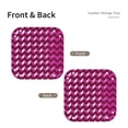 thumbnail image 2 of Multi-Size Leather Tray Four Corners Four Button Design Anti-Scratch Waterproof Convenient Cleaning Convenient Storage Magenta Houndstooth_2 Medium, 2 of 8