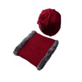 thumbnail image 4 of GRNSHTS Winter Beanie Hat Scarf Set,2PCS Knit Winter Warm Beanies Hat Thick Fleece Lined Winter Skull Cap Scarf for Men Boys (Wine Red), 4 of 6