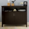 thumbnail image 2 of UWR-Nite Buffet Cabinet, Kitchen Buffet Storage Cabinet Sideboard Buffet Storage Cabinet Buffet Server Cupboard Cabinet Console Table with 2 Doors and Adjustable Shelf, 2 of 5